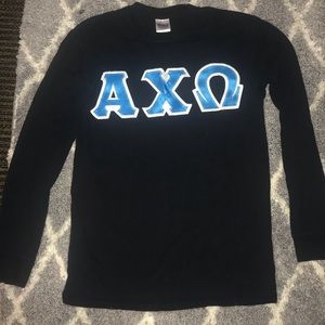 alpha chi omega axo stitched letters long sleeve